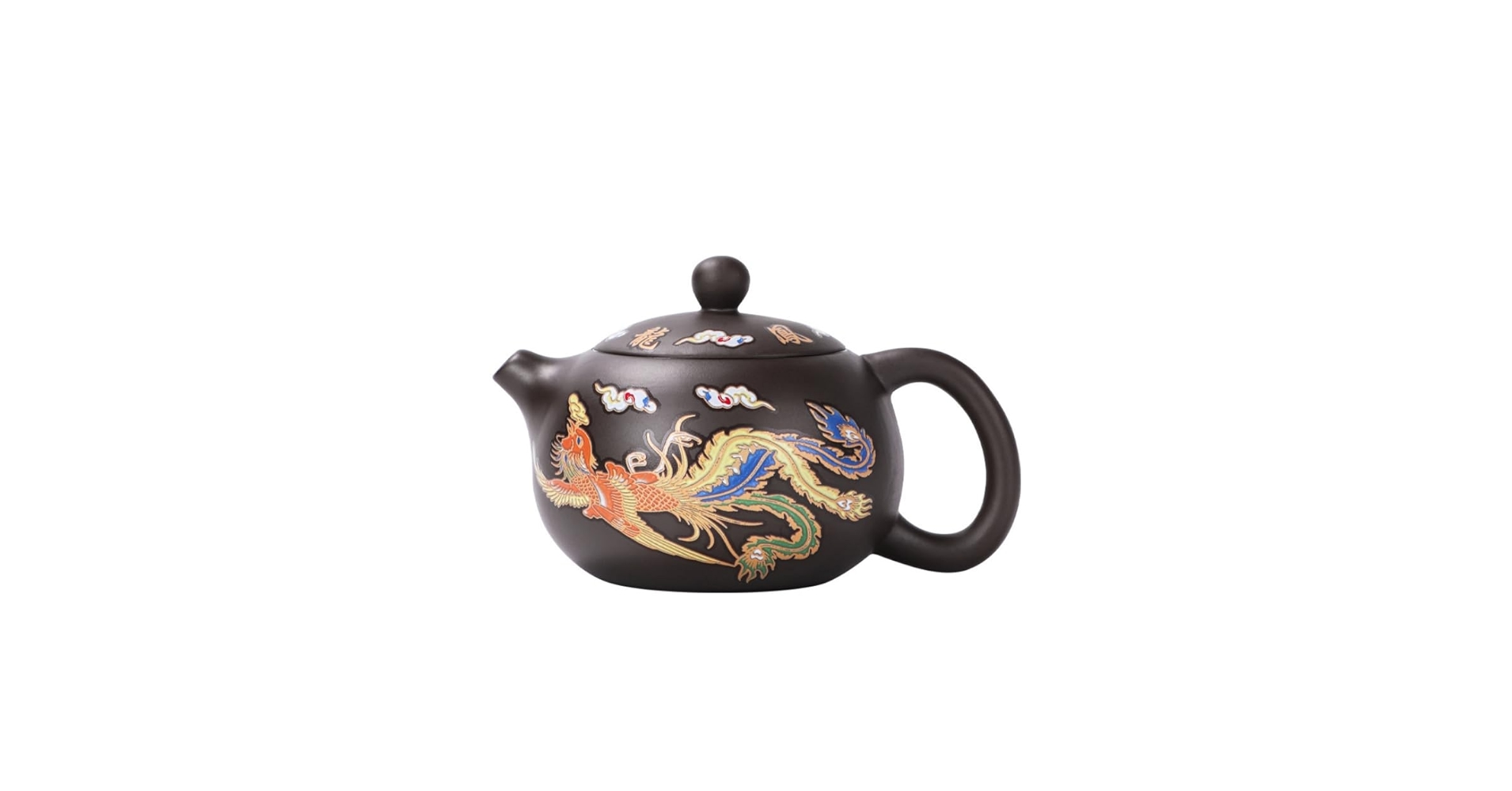 Amazon.com: DINGHONGLI 變色茶壺手工龍鳳變色紫砂茶壺紫砂茶組